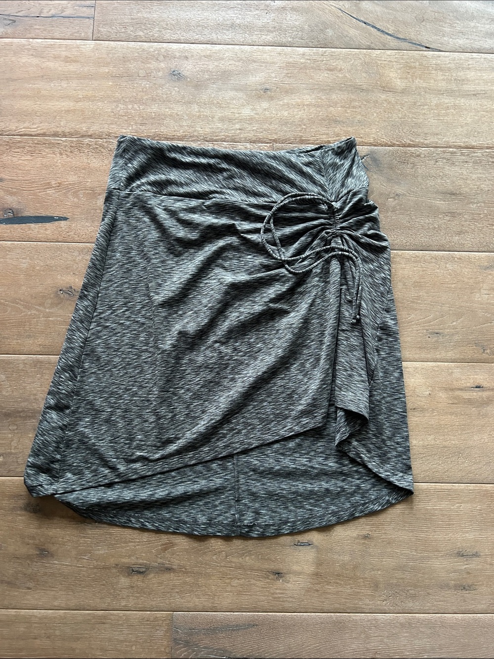 The North Face Heathered Charcoal Asymmetrical Drawstring Skirt
